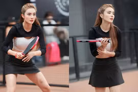 Em gái Công Vinh khoe dáng nuột trên sân pickleball