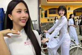 Dàn “em xinh” hóa nữ sinh cấp 3 trong tà áo dài trắng tinh khôi