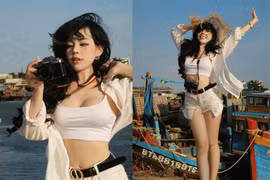 Bảo Khuyên Susan khoe vòng eo cực phẩm trong bộ ảnh du xuân tại quê nhà