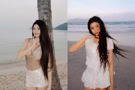 Con gái út MC Quyền Linh 'đốn tim' với loạt ảnh thả dáng trên biển