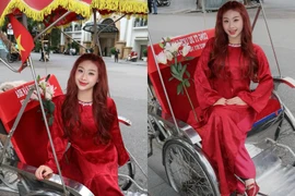 Rũ bỏ hình tượng nóng bỏng, Louis Phạm dịu dàng trong tà áo dài truyền thống