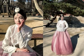 'Tiên nữ mukbang' gây chú ý khi diện Hanbok giữa tiết trời -11 độ C
