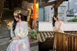 'Hot girl quân sự' gây thương nhớ với bộ ảnh áo dài cách tân ngọt ngào