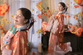 Hậu Hoàng nhí nhảnh trong bộ ảnh Trung thu