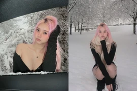 Hot streamer gốc Việt gia nhập đường đua khoe dáng giữa trời tuyết