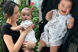 MC Mai Ngọc khoe con trai gần 5 tháng tuổi kháu khỉnh, đáng yêu