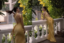 Cựu hot girl Hà Thành khoe bóng lưng trần nuột nà ở tuổi 32