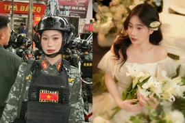 Bông hồng thép xinh đẹp giữa đội hình Cảnh sát đặc nhiệm của A80