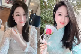 Cô giáo Hà thành từng nổi đình đám dịu dàng với tà áo dài trong ngày Nhà giáo