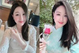 Cô giáo Hà thành từng nổi đình đám dịu dàng với tà áo dài trong ngày Nhà giáo