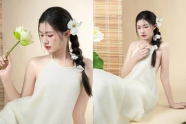 "Hot girl cô giáo" xứ Nghệ khoe vẻ đẹp yêu kiều với váy yếm