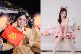 "Bông hồng thép" xinh đẹp trong khối diễu binh, diễu hành A80