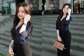 "Hot girl Hà thành" thả thính cực ngọt với giao diện quý cô công sở