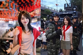 Danh tính gái xinh chụp ảnh với nam chiến sĩ điển trai viral mạng xã hội