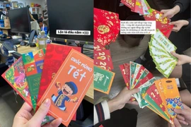 Giới trẻ rộn ràng khoe lì xì ngày đi làm đầu năm