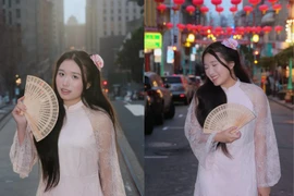 Jenny Huỳnh diện áo dài truyền thống 'chiếm trọn spotlight' trên phố Tây