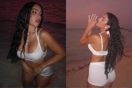 Bạn gái Ronaldo diện trang phục ướt át xuyên thấu khiến dân mạng dậy sóng