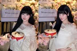 “Hot girl trứng rán” yêu kiều đón tuổi mới với bụng bầu lớn