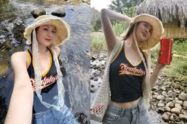 "Hot girl FAPtv" khoe loạt ảnh tắm suối đậm chất mùa hè