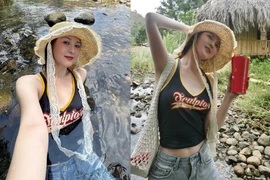 "Hot girl FAPtv" khoe loạt ảnh tắm suối đậm chất mùa hè