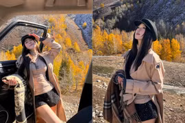 Ngắm Tiktoker Wyn Anh đẹp như tranh vẽ ở thảo nguyên Altay