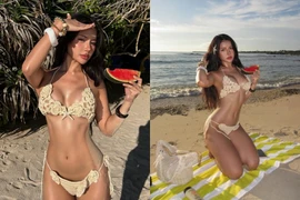 Tiktoker Xuân Ca chiêu đãi fan loạt ảnh biển nóng bỏng đến từng centimet