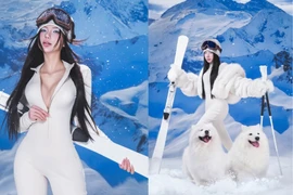 Tiktoker Quỳnh Như chào đông với bộ ảnh trượt tuyết cuốn hút