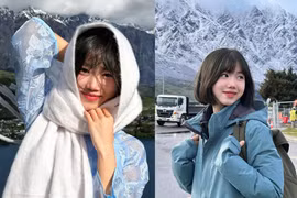 ‘Nàng thơ du học' diện áo dài Việt khoe sắc bên núi tuyết ở New Zealand