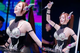 Lên đồ đi diễn, 'búp bê DJ Việt' gây chú ý với chi tiết áo độc đáo