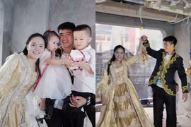 Bà xã Đỗ Duy Mạnh hóa 'công nương' tổ chức sinh nhật cho chồng