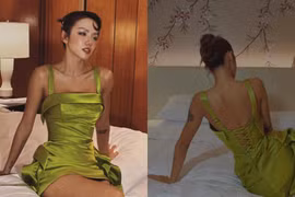 Nhan sắc 'gây mê' của vợ quốc dân Phương Ly trong trang phục cắt xẻ táo bạo