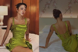 Nhan sắc 'gây mê' của vợ quốc dân Phương Ly trong trang phục cắt xẻ táo bạo