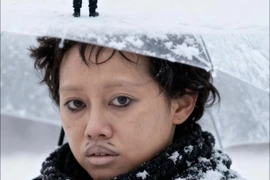 Đu trend đi ngắm tuyết, Tiktoker Việt Phương Thoa khiến fan 'hết hồn'