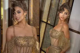 Vợ thủ môn Bùi Tiến Dũng cực "slay" trên thảm đỏ