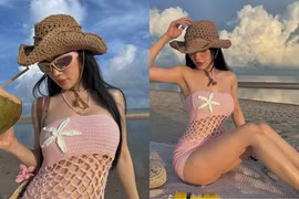 Sĩ Thanh khiến fan khó rời mắt với thiết kế “lưới đánh cá”