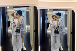 Xoài Non khoe ảnh 'khóa môi' cực ngọt bên 'chồng iu'