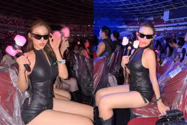 'Phú bà' Huyền Baby lên đồ cực chặt chém đi xem concert Blackpink