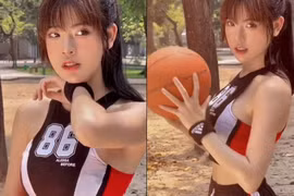 Gái xinh chơi bóng rổ gây chú ý với đoạn clip vỏn vẹn 17 giây