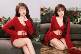 'Thánh nữ bi-a' Lê Tuyết Anh đầy quyến rũ trong sắc đỏ chào Noel