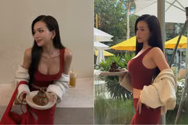 Sĩ Thanh mê diện đồ bó sát, khoe thân hình 'đồng hồ cát' chuẩn chỉnh