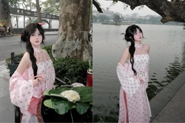 Hot girl Instagram diện áo dài xuống phố khiến ai cũng phải ngoái nhìn