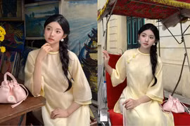 Phải lòng trước nhan sắc ngọt ngào của Quỳnh Trương trong tà áo dài