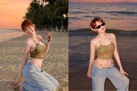 Kiều Trinh Xíu "đốt mắt" với phong cách nửa kín nửa hở