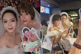 Danh tính gái xinh Việt lên đồ cô dâu đi gặp Hứa Quang Hán