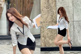 'Hot girl ảnh thẻ' hóa thân cô thư ký nhỏ quyến rũ