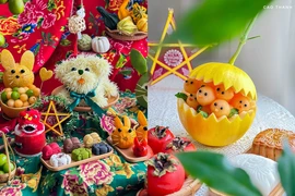 Những mâm cỗ Trung thu đẹp đến mức không nỡ ăn của mẹ bỉm Hà Nội