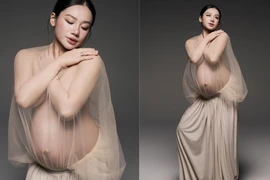 Tranh cãi bộ ảnh bầu bán nude của cô dâu từng viral mạng xã hội