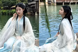 'Tiên nữ mukbang' Quỳnh Trương hóa thân thành mỹ nhân cổ trang ở Ô Trấn