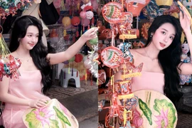 'Hot Girl Tây Bắc' Karty Chang giao diện nàng Tiên rằm tháng tám đốn tim fan
