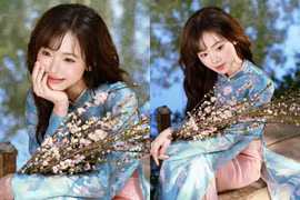 Ngắm ‘nàng thơ du học sinh’ Meichan trong tà áo dài giữa non nước Ninh Bình